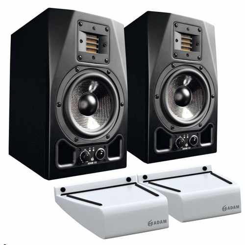 Adam Audio A5X Studio Monitors with Free Desktop Stands