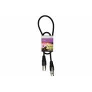 0.75m DMX Lighting Cable, 3-Pin XLR Plug to XLR Socket
