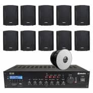 10 Speaker (5.25") 4-Zone Background Music System with BT & DAB Radio