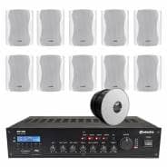 10 Speaker (5.25") 4-Zone Background Music System with BT & DAB Radio
