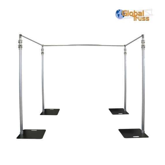 10m x 4m (32ft x 13ft) Telescopic Wedding Backdrop - Stand, Pipe and Drape System