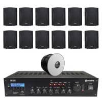 Adastra 12 Speaker (5.25") 4-Zone Background Music System with BT & DAB Radio