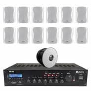 12 Speaker (5.25") 4-Zone Background Music System with BT & DAB Radio