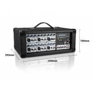 120W Powered PA Mixer Amp with 2x Citronic 8" Passive PA Speakers & Cables