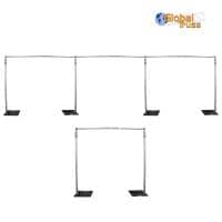 Global Truss 12m x 4m (39ft x 13ft) Telescopic Wedding Backdrop with Door - Stand, Pipe and Drape System