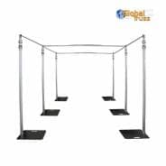 12m x 4m (39ft x 13ft) Telescopic Wedding Backdrop with Door - Stand, Pipe and Drape System