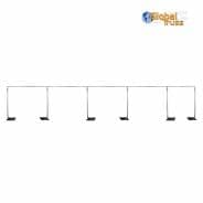 12m x 4m (39ft x 13ft) Telescopic Wedding Backdrop with Door - Stand, Pipe and Drape System