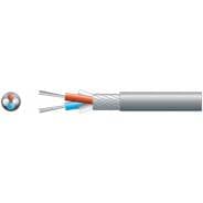2-Core Braided Lap Screen Cable, 6.5mm, 100m - Grey