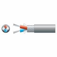 2-Core Braided Lap Screen Cable, 6.5mm, 100m - Grey