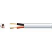 2-Core Hi-Flex Double Insulated Speaker Cable, 6-Amp, White - 100m Drum