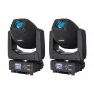 2 x Equinox Fusion 200 Zoom Spot LED Moving Head