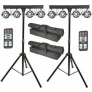2 x QTX PB-1214 LED PAR Bar System Stage Wash Light Package