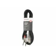 2 x RCA Phono to 2 x 6.3mm Jack Cable, 3m
