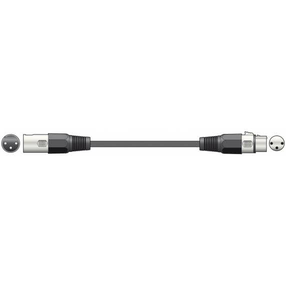 20m DMX Lighting Cable, 3-Pin XLR Plug to XLR Socket