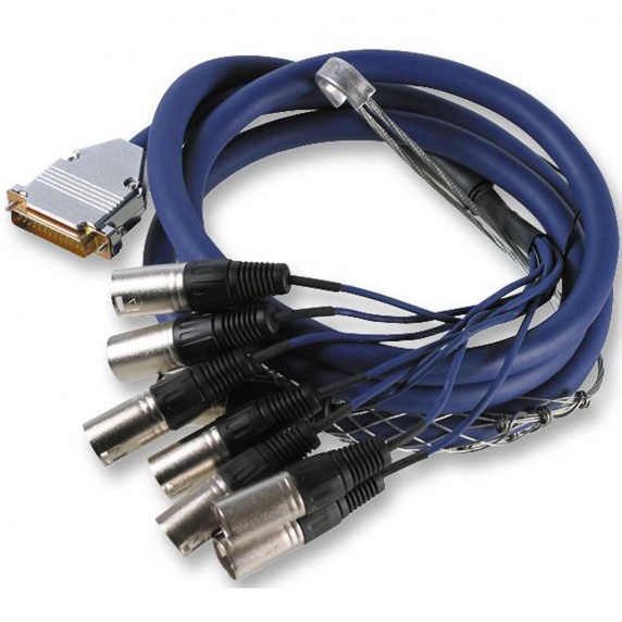 25 Pin D-Sub Male to 8x XLR Plug 2m