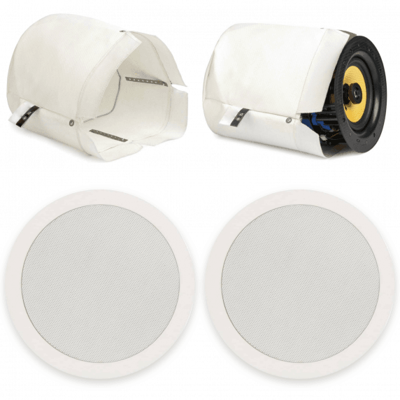 2x Adastra CC6V 6.5" Ceiling Speaker & Fire Hood