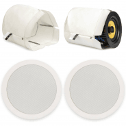 2x Adastra CC6V 6.5" Ceiling Speaker & Fire Hood
