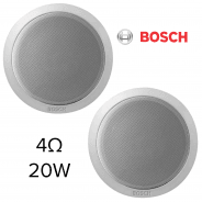 2x Bosch 6" Compact Ceiling Speakers, 20w, 4ohms