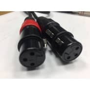 2x XLR Female to RCA Phono Lead 0.75m