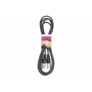 3.0m DMX Lighting Cable, 3-Pin XLR Plug to XLR Socket