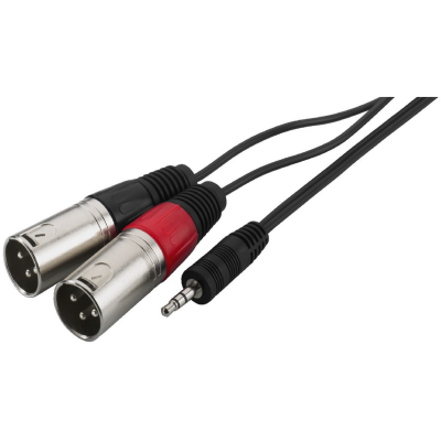 Câble USB-C En Y Vers 2 XLR Mâle – 3 M, Avec DAC Intégré (24 Bits/96 KHz), Pour Connexion Audio Professionnelle
