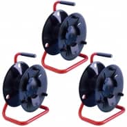 3x Cable Drum Set (Empty Drum for all types of Cables & Leads)