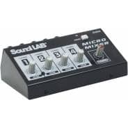 4-Channel Super Compact Portable Mono Micro Volume Mixer 