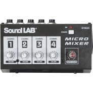 4-Channel Super Compact Portable Mono Micro Volume Mixer 