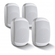 4 Pack of Biamp MASK4CT-W 4.25" 100V/16Ohm Two-Way Loudspeakers, White