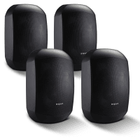 4 Pack of Biamp MASK6CT-BL 6.5" 100V/16Ohm Two-Way Loudspeakers, Black