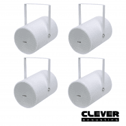 4 x Clever Acoustics PS 620 100V 6" 15W Projector Speaker
