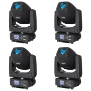 4 x Equinox Fusion 200 Zoom Spot LED Moving Head