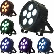 4 x QTX PAR-180 RGB PAR Can With Carry Bag & Leads 