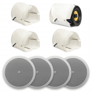 4x Biamp CM20T 6.5" WHITE Ceiling Speaker & Fire Hood