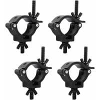 4x Equinox TC25B Aluminium 25kg Black Half Coupler Truss Clamp