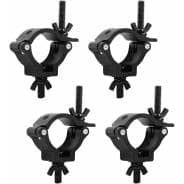 4x Equinox TC25B Aluminium 25kg Black Half Coupler Truss Clamp