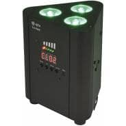 4x QTX Tri-PAR Rechargeable Battery Uplighters Triple PAR RGBW