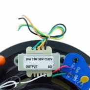 6 x Black AudioKraft PCS-60T Premium Ceiling Speakers With RM360D Amplifier & Cable
