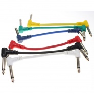 6x Patch Leads For Guitar Effects Pedals 0.15m Multi Coloured 
