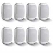 8 Pack of Biamp MASK4C-W 4.25" Two-Way Loudspeakers, White
