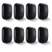 8 Pack of Biamp MASK4CT-BL 4.25" 100V/16Ohm Two-Way Loudspeakers, Black