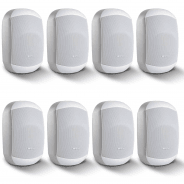8 Pack of Biamp MASK6C-W 6.5" Two-Way Loudspeakers, White