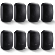 8 Pack of Biamp MASK6CT-BL 6.5" 100V/16Ohm Two-Way Loudspeakers, Black