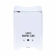 8 x LEDJ Rapid QB1 HEX LED Battery Uplighters (White) With Charge Flight Case