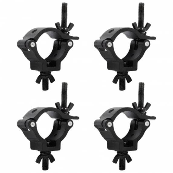 8x Equinox TC25B Aluminium 25kg Black Half Coupler Truss Clamp