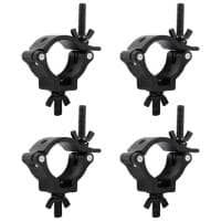 8x Equinox TC25B Aluminium 25kg Black Half Coupler Truss Clamp