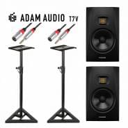 Adam Audio T7V Studio Monitors with Stands and Cables