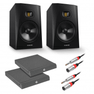 Adam Audio T8V 8" Studio Monitors, Isolation Pads & Cable Bundle