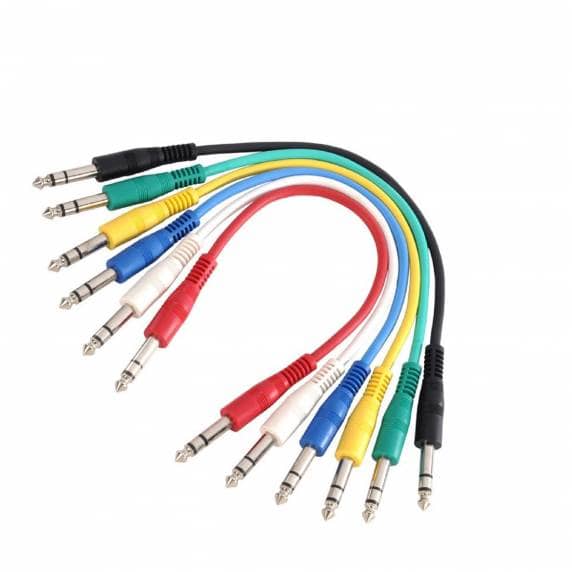 Adam Hall - K3BVV0090SET Stereo Patch Cables 0.9m, 6 Pack