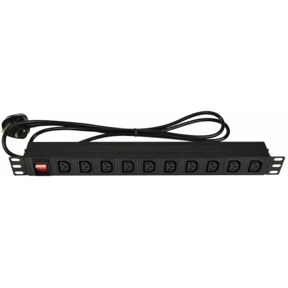 Adastra 19" Rackmount Power Distribution Unit with 10-Gang IEC & Switch